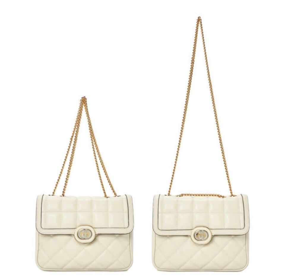 [럭스유] 구찌 화이트 인터로킹 G 체인 숄더백 740834