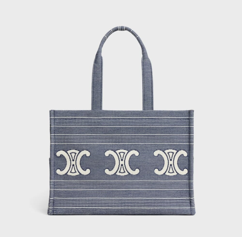 [럭스유] 셀린느 카바스 라지 토트백 트리옹프 블루 196762GQD