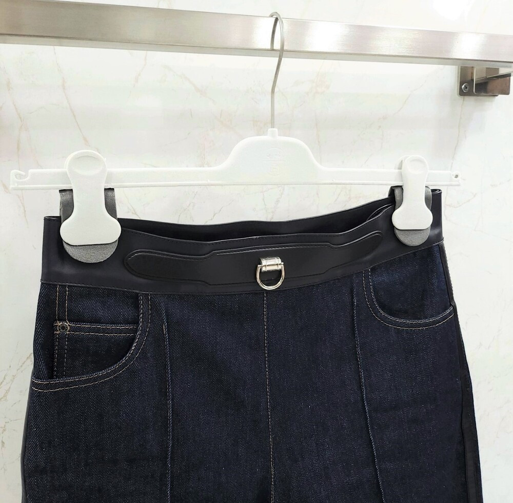 [럭스유] (새상품) 36 / 에르메스 램스킨 진청 데님 팬츠