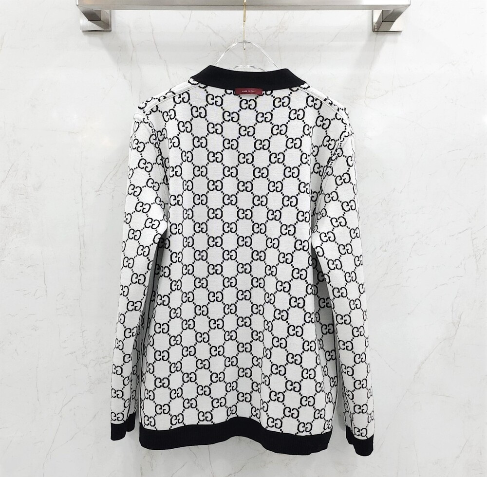 [럭스유] (새상품) S / 구찌 리버서블 GG 울 자카드 가디건 798157