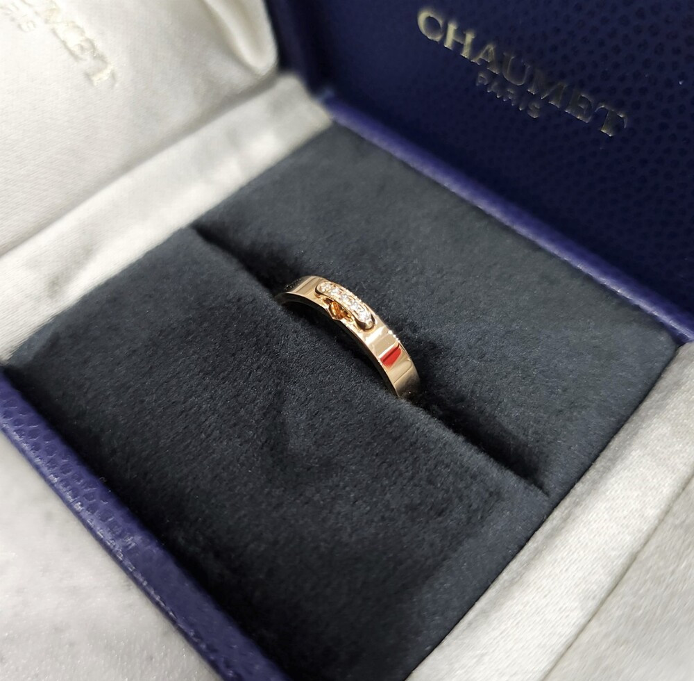 [럭스유] 쇼메 다이아 리앙 에비던스 웨딩밴드 링 3mm 47호