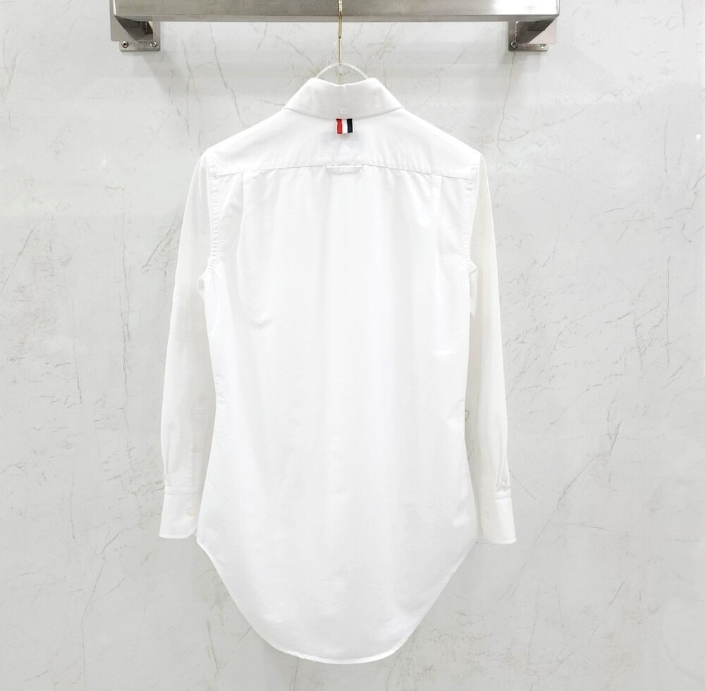 [럭스유] (새상품) 38 / 톰브라운 여성 클래식 롱 슬리브 4바 화이트 셔츠 FLL019A