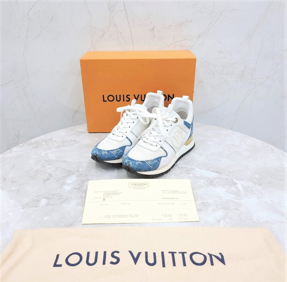 [럭스유] 36 / 루이비통 LV 데님 런어웨이 스니커즈