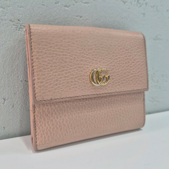 구찌 GG 마몬트 플랩 중지갑 핑크 456122