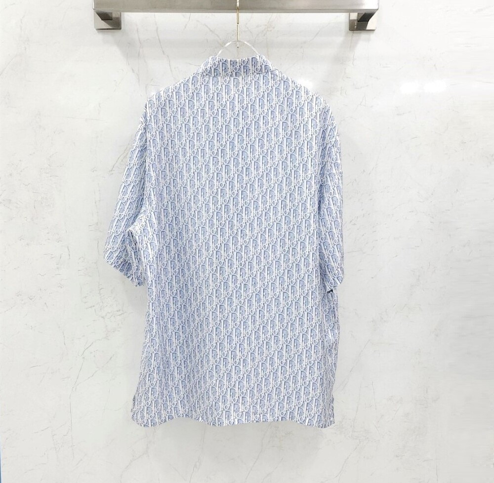 [럭스유] 42 / 디올 오블리크 실크 셔츠 블루 193C545A5872