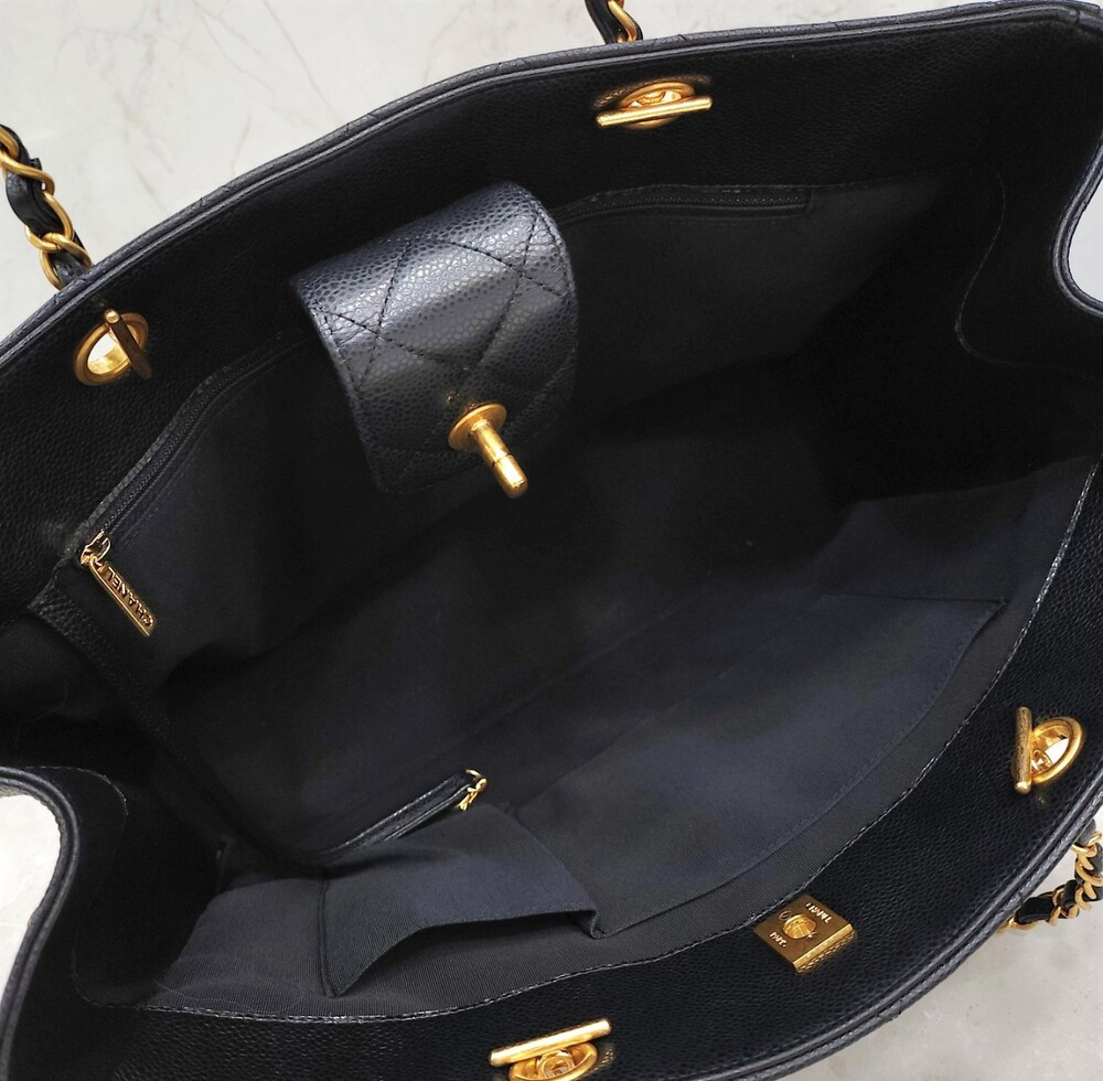 [럭스유] 샤넬 CC로고 타임리스 캐비어 라지 숄더백 21번대