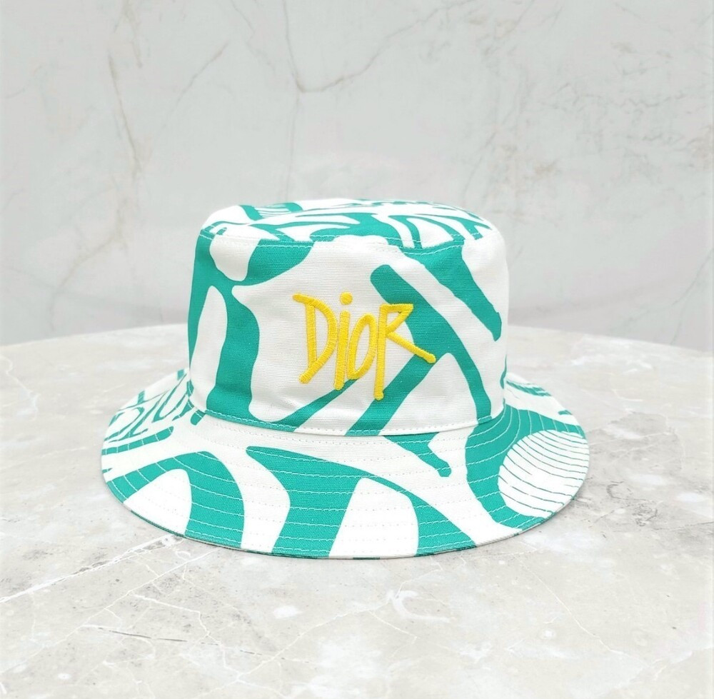 [럭스유] 디올 X SHAWN 로고 버킷햇 L