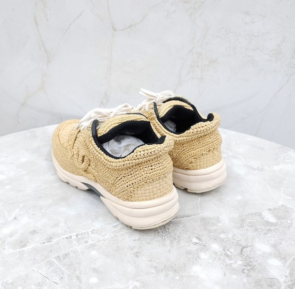 [럭스유] 40 / 샤넬 CC로고 라피아 뉴크루즈 스니커즈