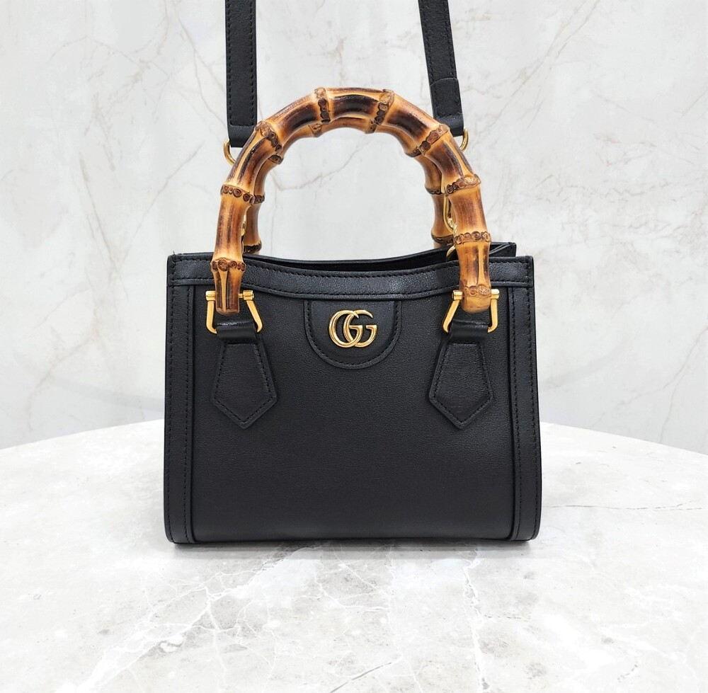 [럭스유] 구찌 다이애나 뱀부 미니 토트 숄더백 655661