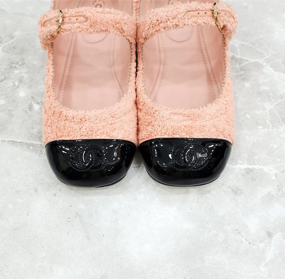 [럭스유] (새상품) 37 / 샤넬 트위드 메리제인 플랫 슈즈 G36482