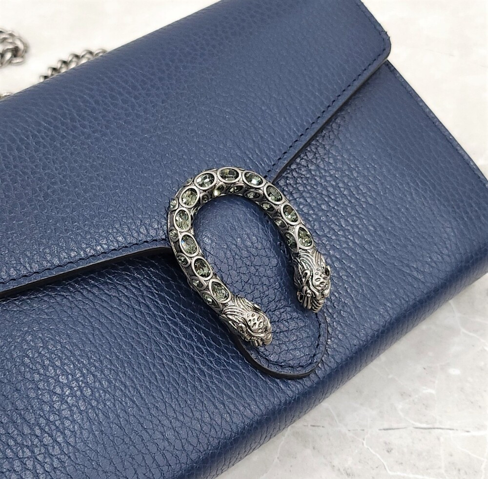 [럭스유] 구찌 네이비 디오니소스 미니 레더 체인백 401231