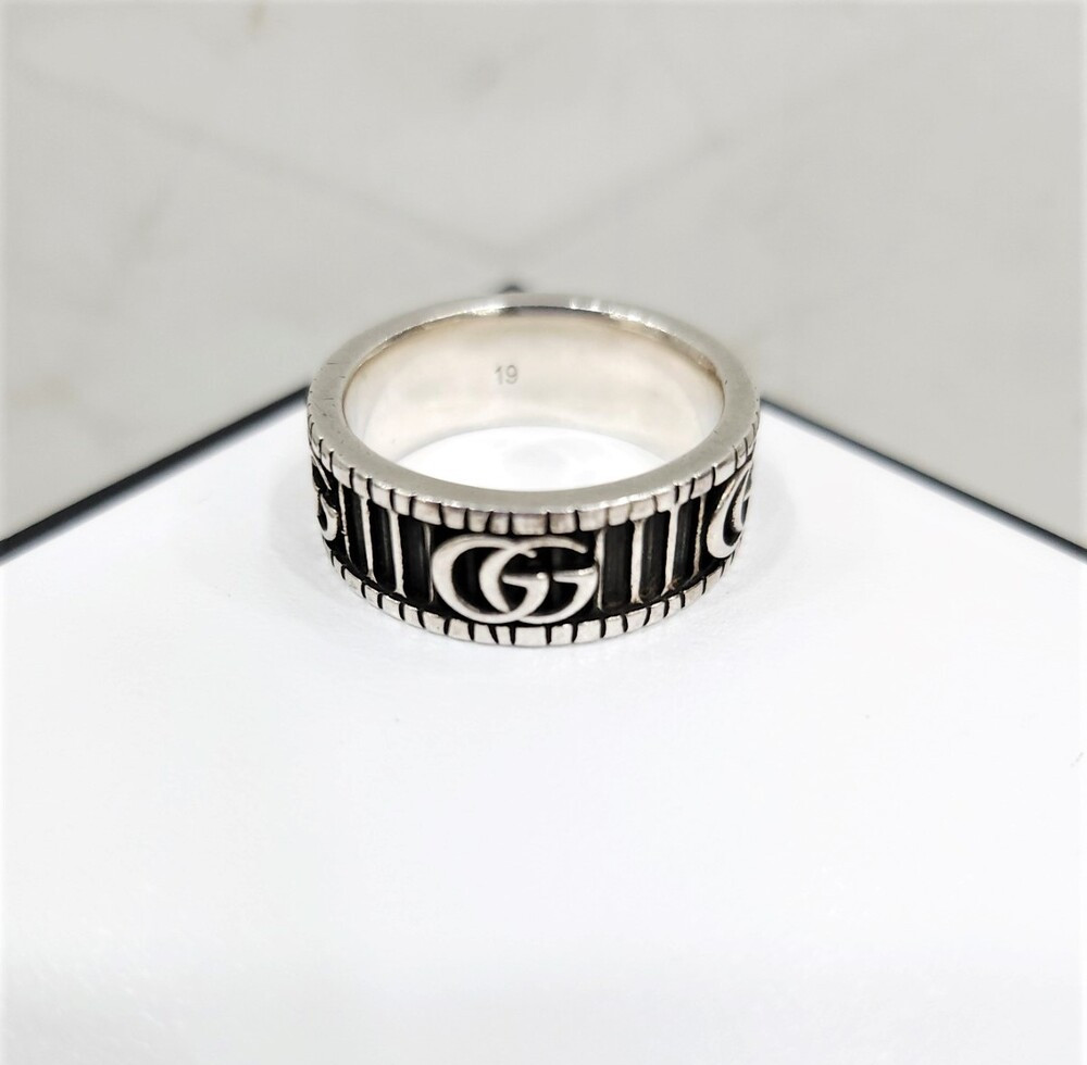 [럭스유] 구찌 더블 G 디테일 실버 반지 19호 551899
