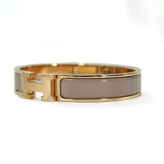 Hermes(에르메스) H700001F 마롱 글라세 에나멜 로즈 골드 클릭 H 클릭아슈 GM 여성 팔찌