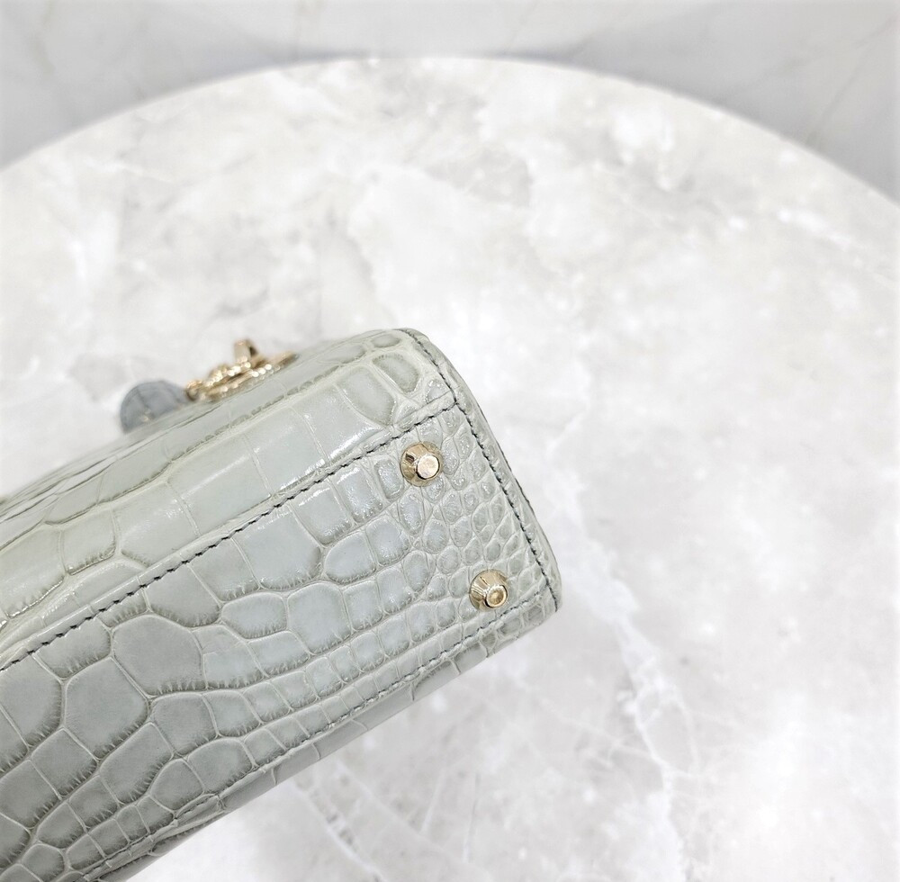 [럭스유] 디올 이그조틱 엘리게이터 레이디 디올 미니