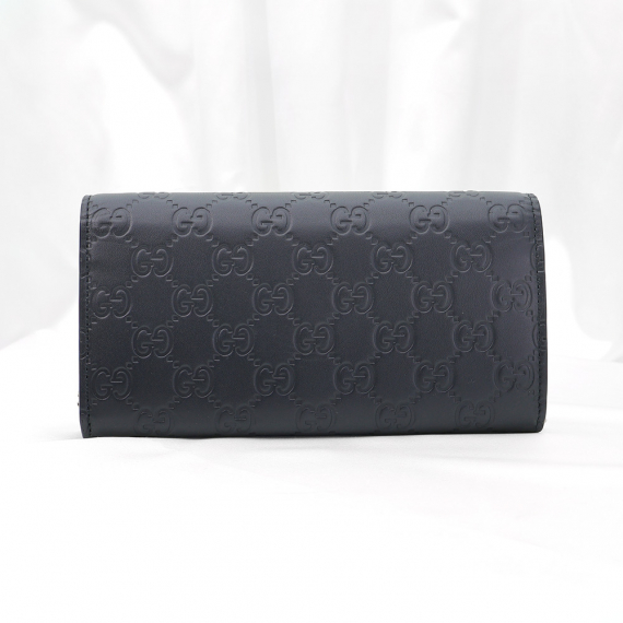 Gucci(구찌) 453506 블랙 시마 레더 패들락 컨티넨탈 금장 체인 클러치 숄더백 장지갑