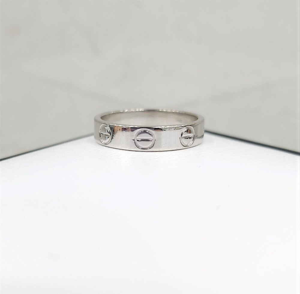 [럭스유] 까르띠에 화이트골드 러브 웨딩밴드 링 47호