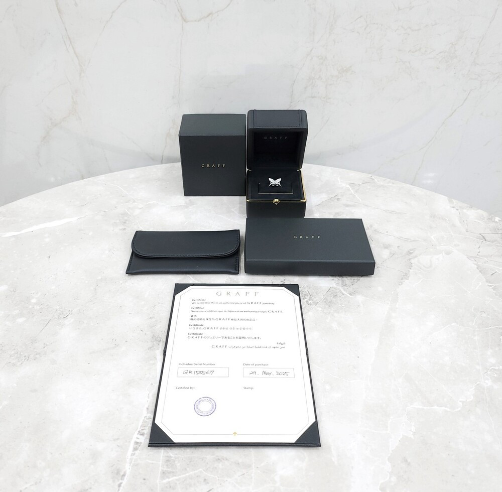 [럭스유] (새상품) 그라프 다이아 파베 버터플라이 미니 링 국내11.5호