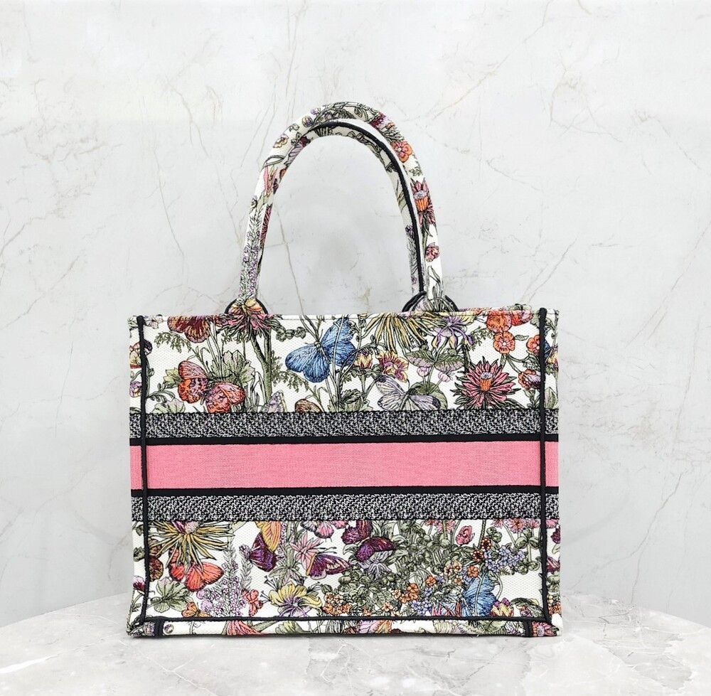 [럭스유] 디올 멀티컬러 플라워 북토트 미디엄 백