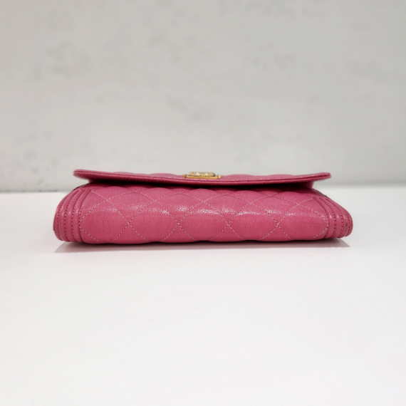 샤넬 보이 캐비어 금장 장지갑 27번대 A80286