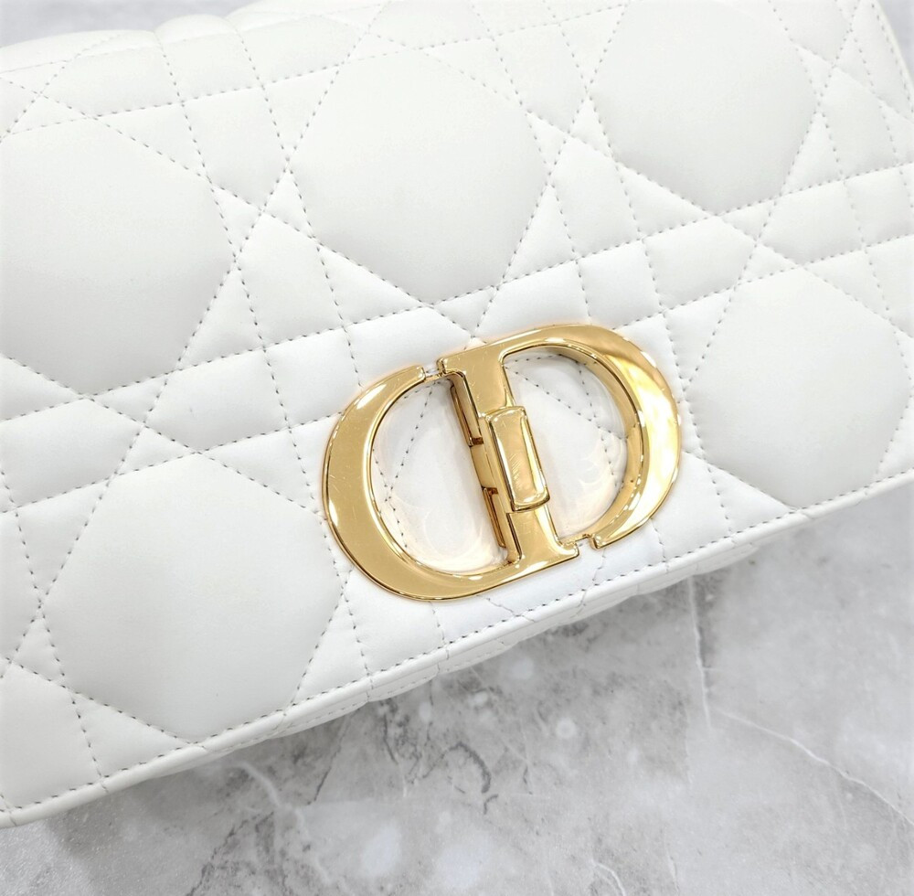 [럭스유] 디올 카로 미디움 체인 숄더백 매크로 까나쥬 라떼 M9242UGCO