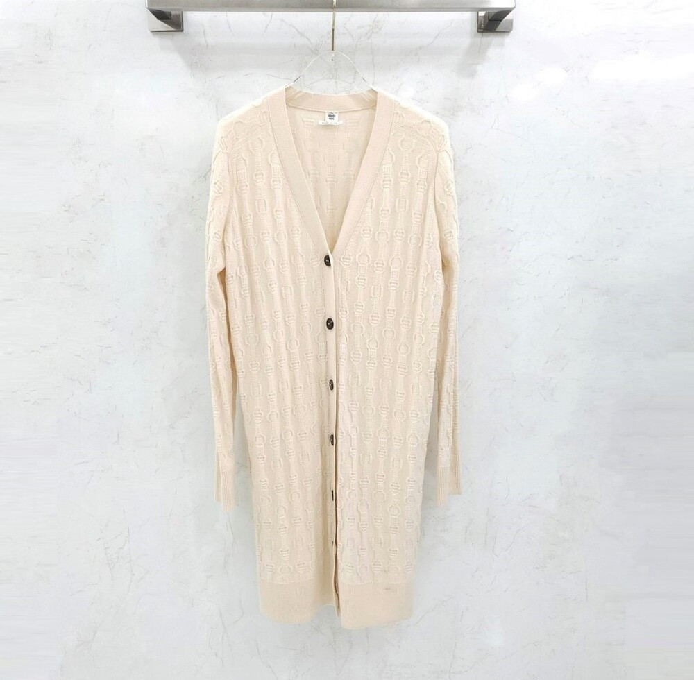 [럭스유] 38 / 에르메스 샹달 캐시미어 롱 가디건