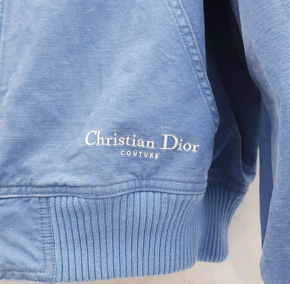 [럭스유] 50 / 디올 꾸뛰르 자수 로고 데님 후드 자켓 583D487A3015