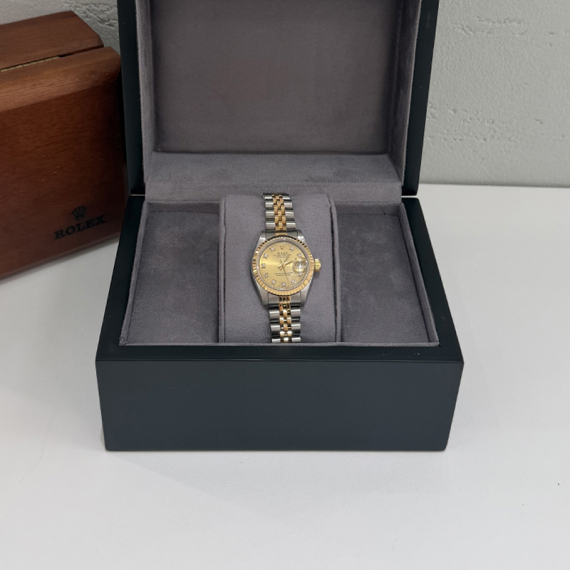 롤렉스 데이저스트 콤비 10P 샴페인골드 26MM 여성시계 전시상품급 69173