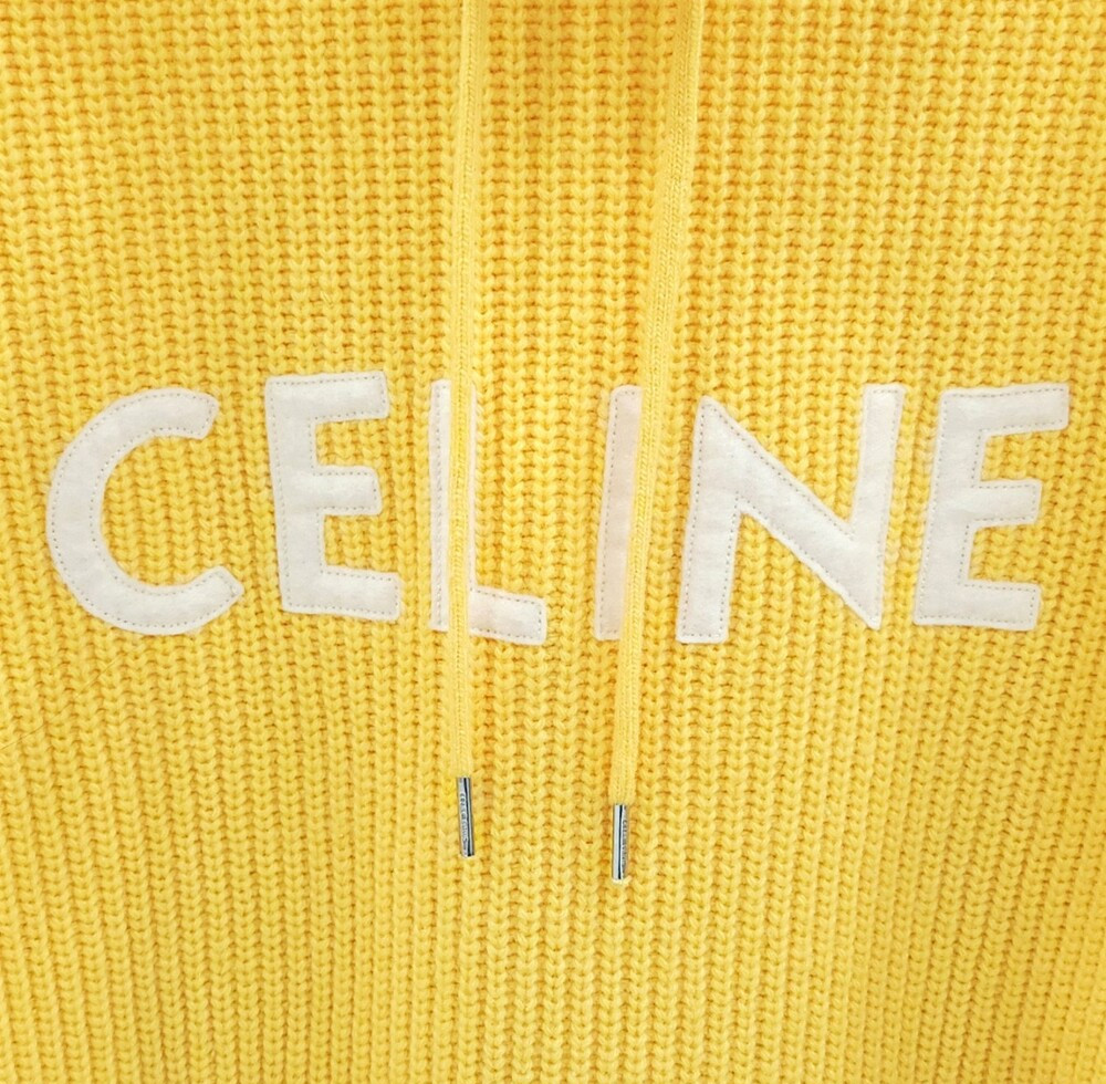 [럭스유] L / 셀린느 리브드 울 스웨터 후드 2A85W423P