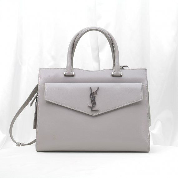 Saint Laurent(생로랑) 557653 그레이 그랑 드 뿌드르 엠보스드 업타운 미디움 토트 2WAY