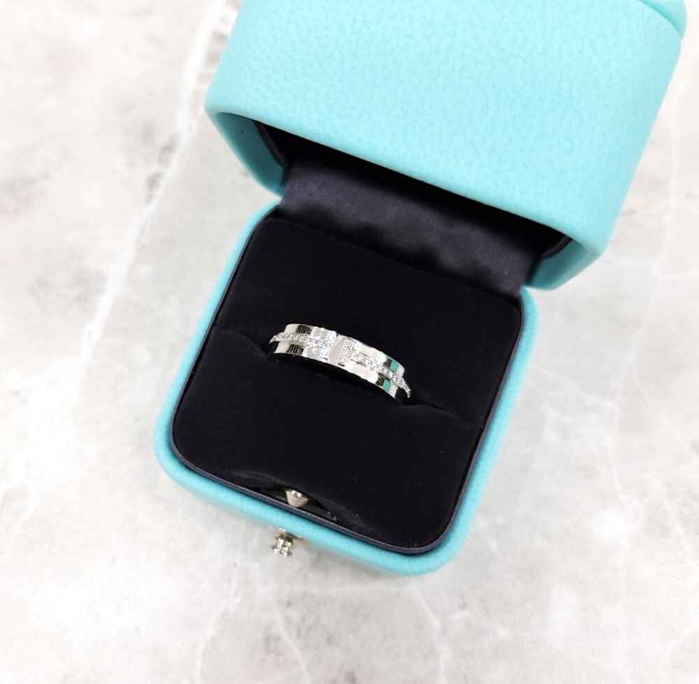 [럭스유] 티파니앤코 티파니 T 네로우 다이아몬드 링 18K 화이트골드 6.5호 36815663