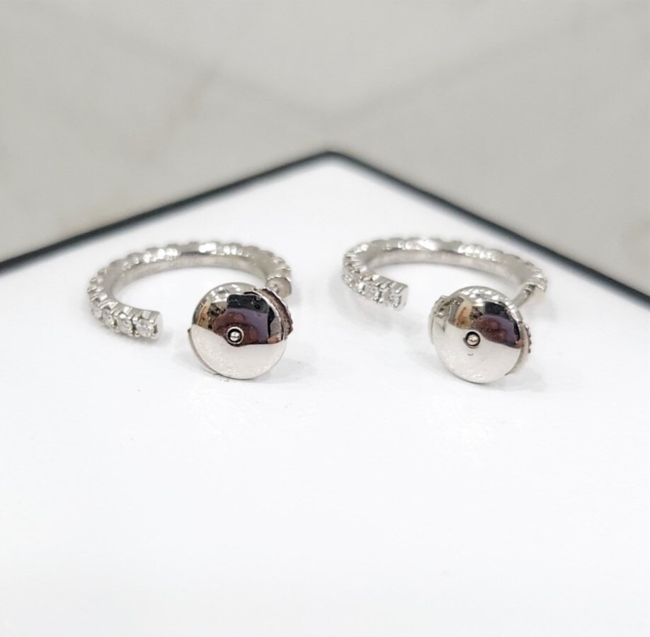 [럭스유] (새상품) 까르띠에 에뗑셀 화이트골드 다이아 귀걸이