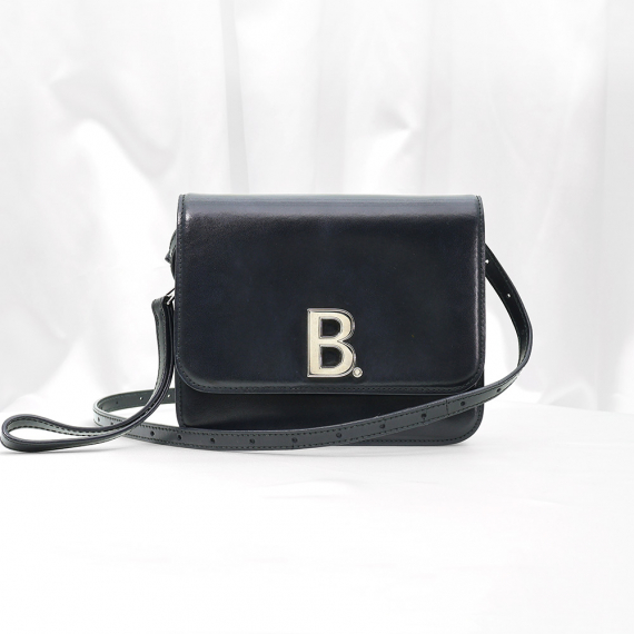 Balenciaga(발렌시아가) 592898 블랙 카프스킨 은장 B로고 스몰 숄더백