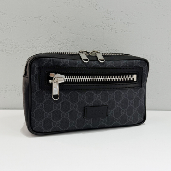 구찌 GG 수프림 블랙 벨트백 474293