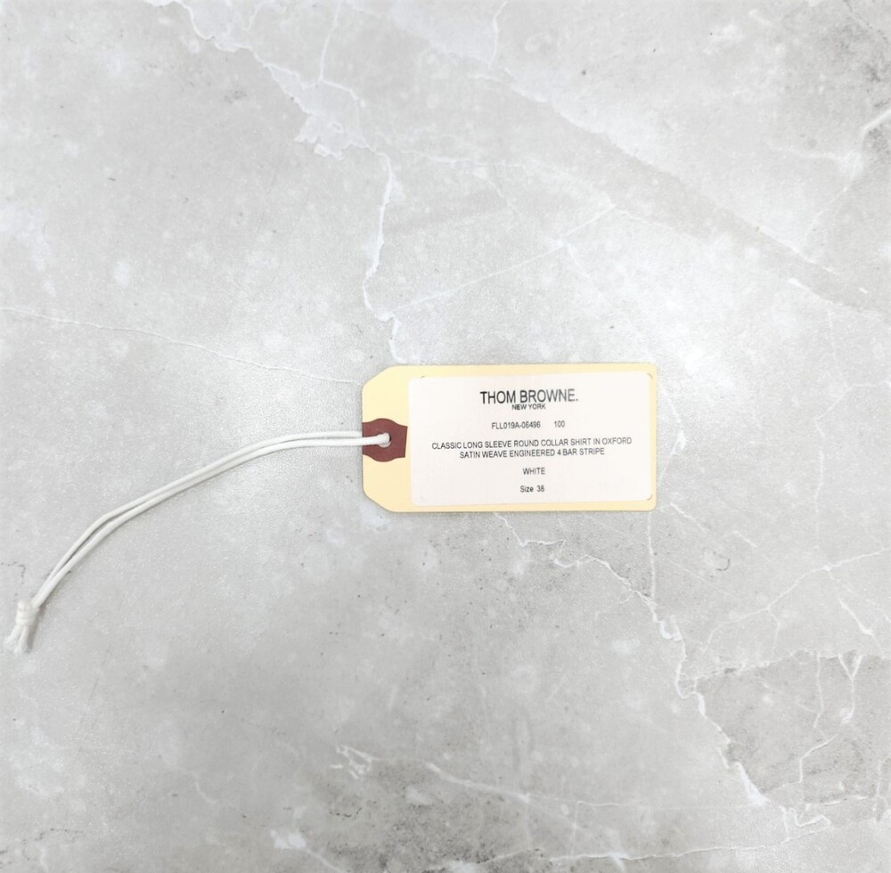 [럭스유] (새상품) 38 / 톰브라운 여성 클래식 롱 슬리브 4바 화이트 셔츠 FLL019A