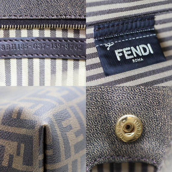 Fendi(펜디) 8BH185 PVC FF로고 쥬카 캔버스 롤 쇼퍼 숄더백