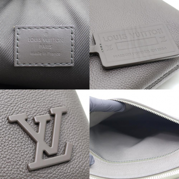 Louis Vuitton(루이비통) M81735 카키 레더 테이크 오프 아이패드 파우치 클러치