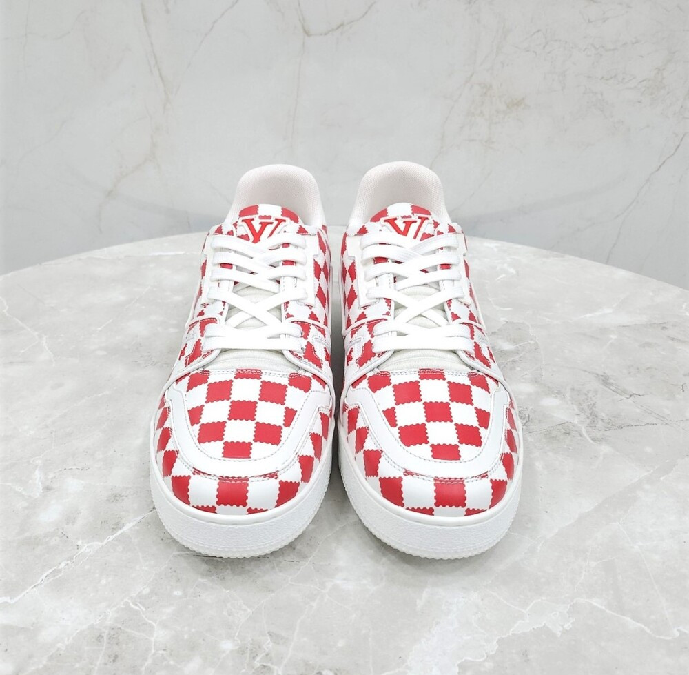 [럭스유] (새상품) 8 / 루이비통 X 니고 레드 다미에 LV 트레이너 스니커즈