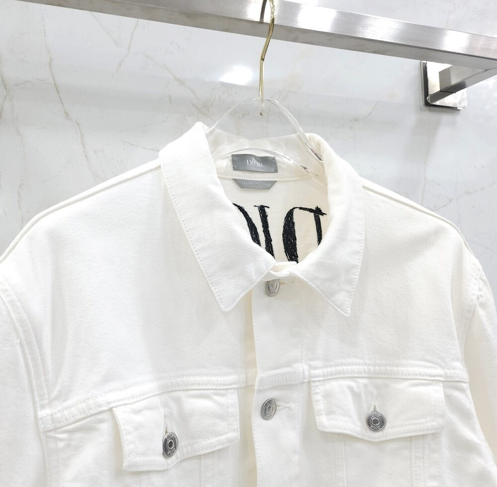 [럭스유] 52 / 디올 알렉스폭스턴 화이트 백로고 데님 자켓 013D483AY979