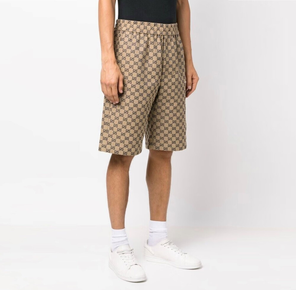 [럭스유] 50 / 구찌 GG 수프림 코튼블렌드 드로스트링 쇼츠 팬츠