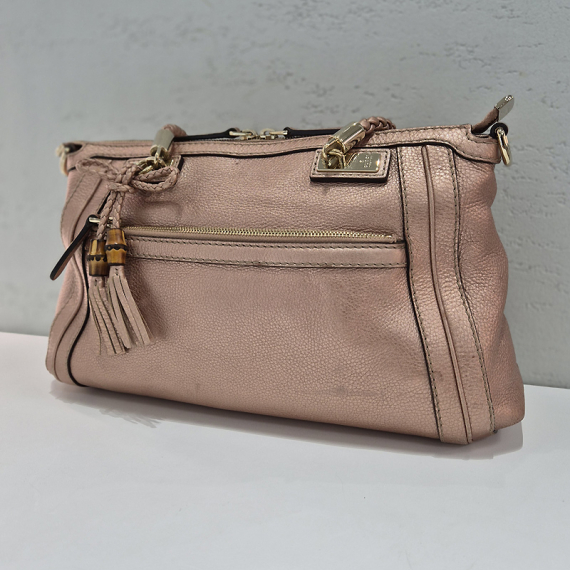 구찌 벨라 뱀부장식 리본 토트 숄더백 282300