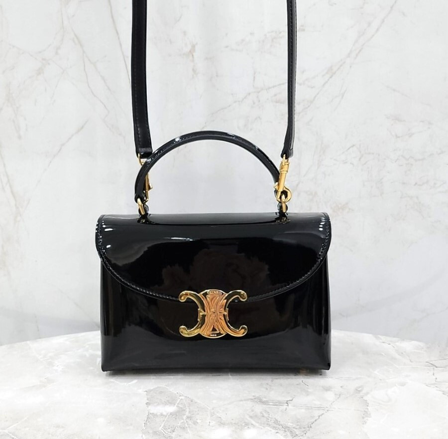 [럭스유] 셀린느 틴 나노 트리오페 에나멜 토트 숄더백 118113FYJ.38NO