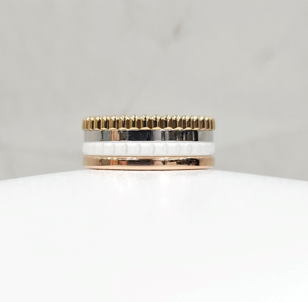 [럭스유] 부쉐론 콰트로 화이트 에디션 스몰 링 46호 JRG01596