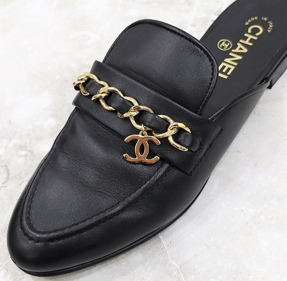 [럭스유] 39 / 샤넬 CC로고 체인 블로퍼 뮬 G36421