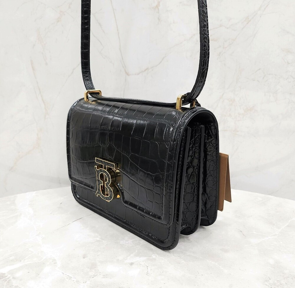 [럭스유] 버버리 엠보싱 TB 체인백 블랙 스몰 8058293