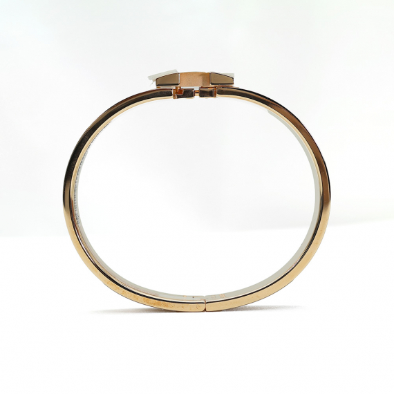 Hermes(에르메스) H700001F 마롱 글라세 에나멜 로즈 골드 클릭 H 클릭아슈 GM 여성 팔찌