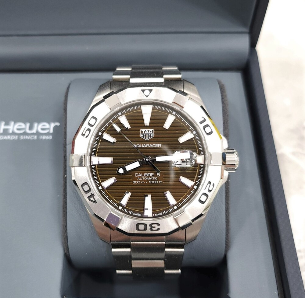 [럭스유] 태그호이어 아쿠아레이서 메탈 시계 브라운판