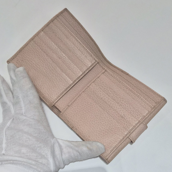 구찌 GG 마몬트 플랩 중지갑 핑크 456122