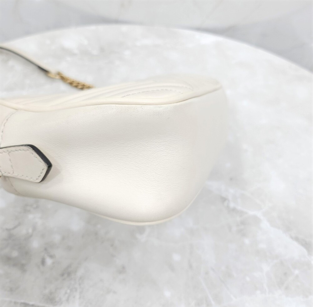 [럭스유] 구찌 GG 마몽 아이보리 스몰 마틀라세 숄더백 447632