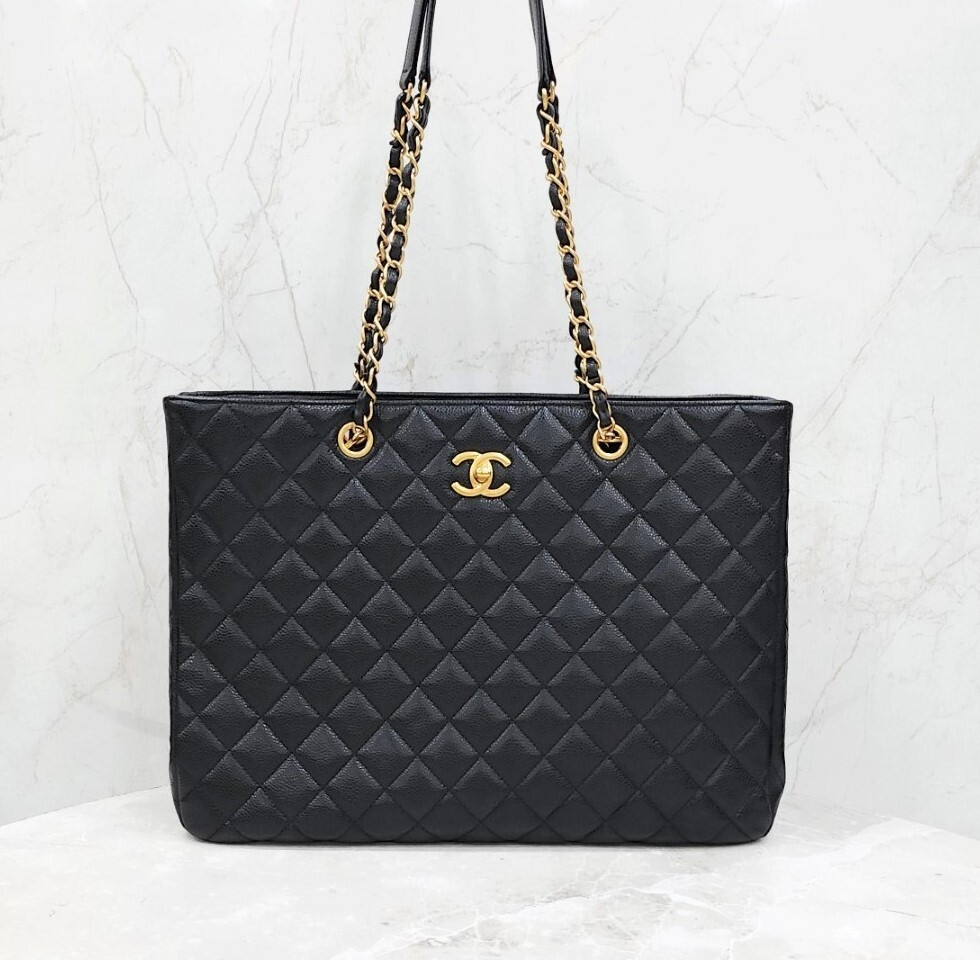 [럭스유] 샤넬 CC로고 타임리스 캐비어 라지 숄더백 21번대