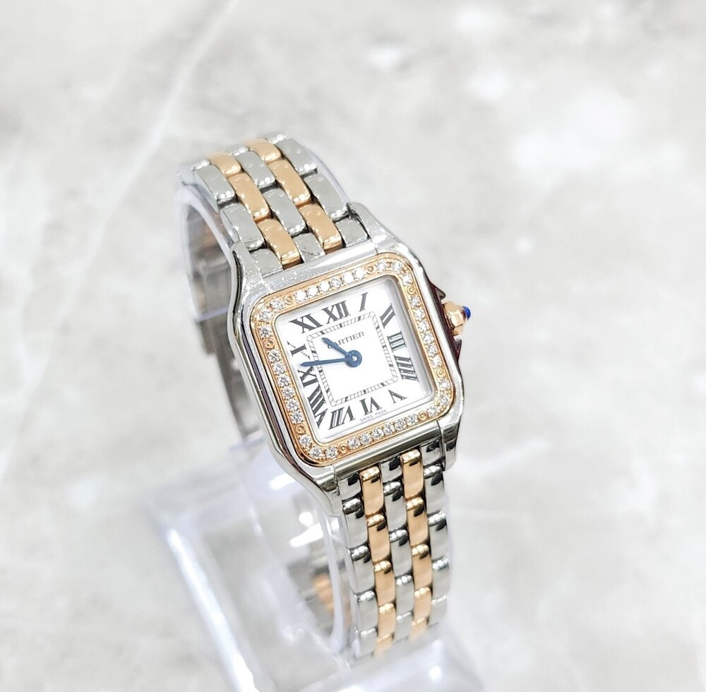 [럭스유] 까르띠에 다이아 팬더 드 까르띠에 콤비 메탈 시계 스몰 W3PN0006